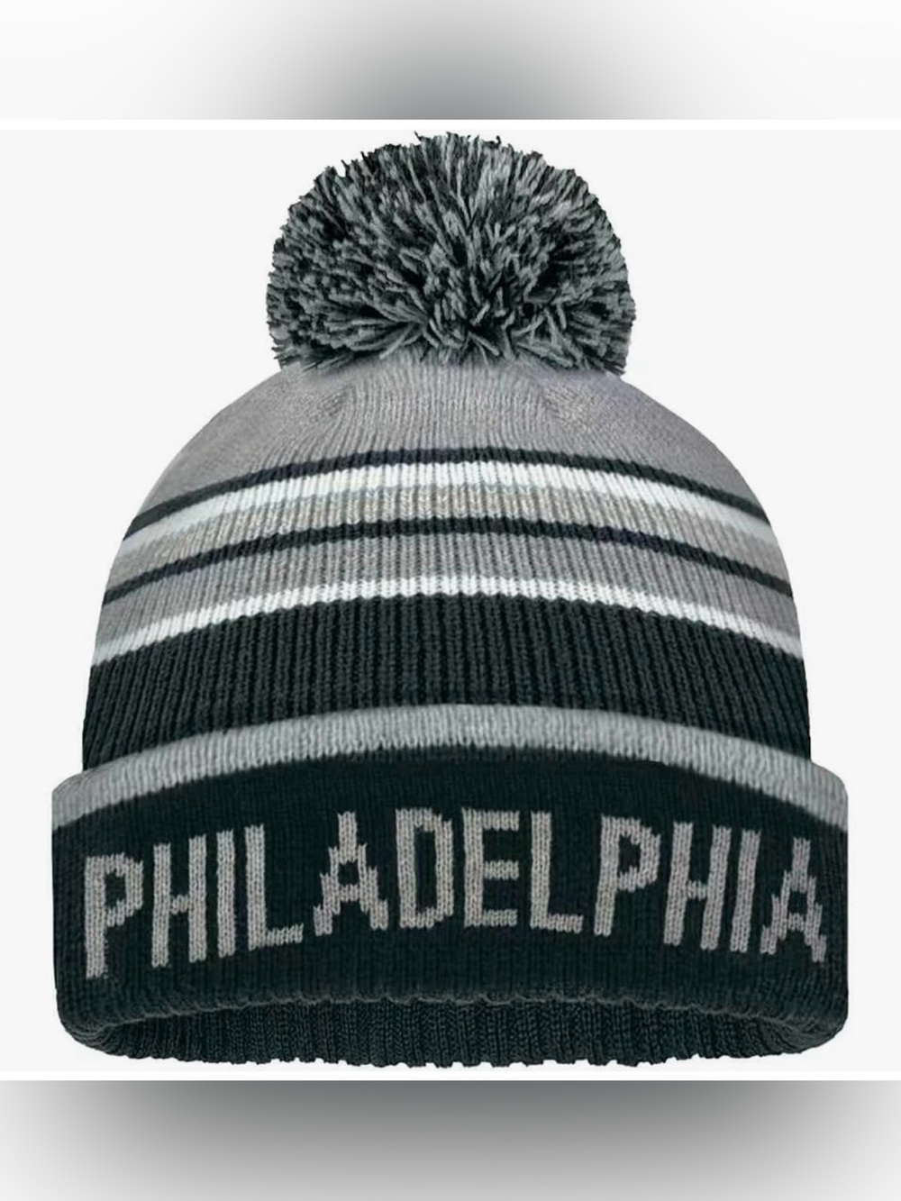 Vintage Cuffed Knit Beanie with Pom-Pom – Winter Hat